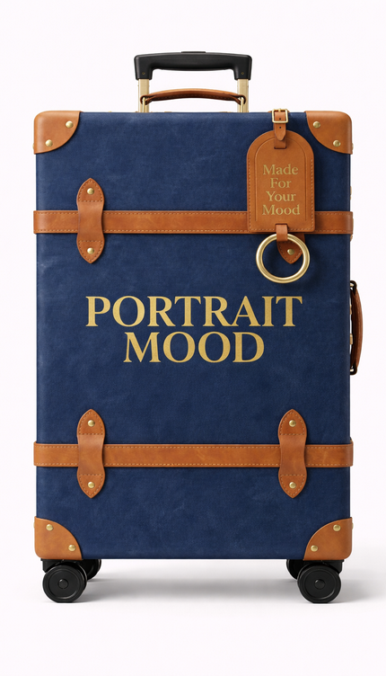 The P|M Voyager Rolling Trunk - Navy & Cognac Edition