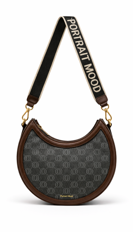 The P|M Aura Structured Crescent - Charcoal & Mahogany Edition