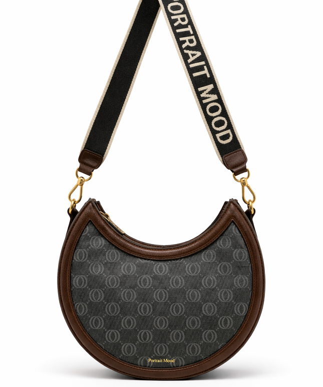 The P|M Aura Structured Crescent - Charcoal & Mahogany Edition