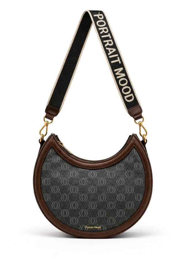 The P|M Aura Structured Crescent - Charcoal & Mahogany Edition