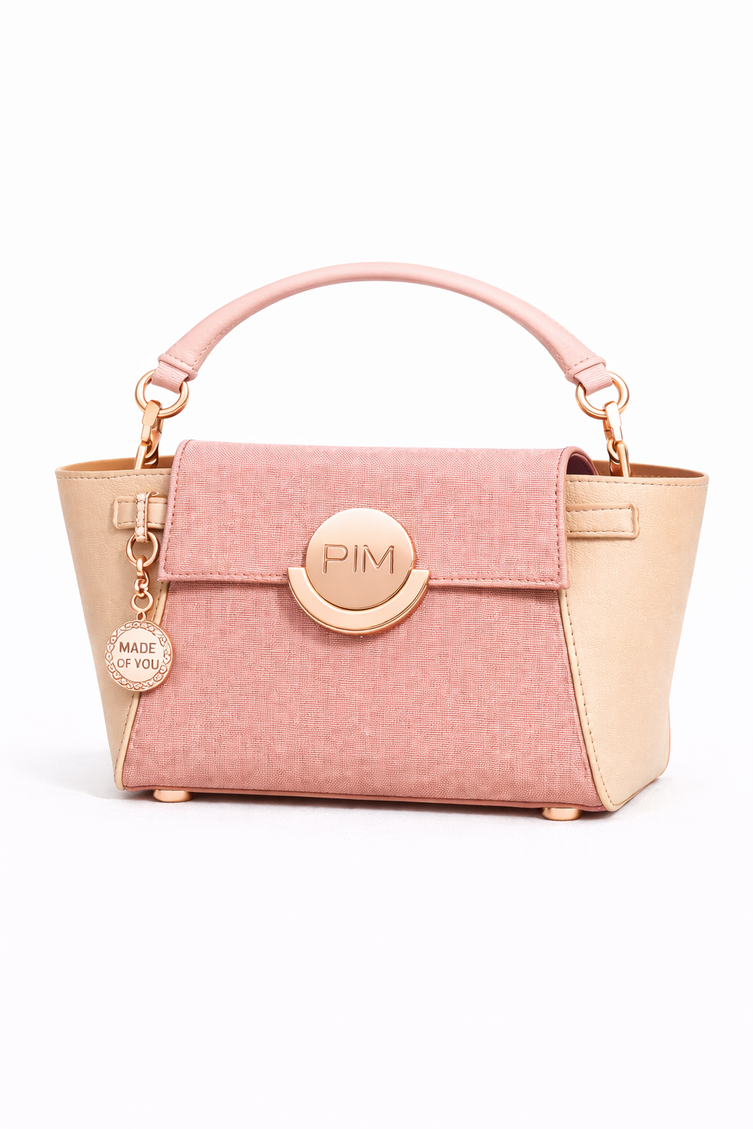 P|M PRETTY Top Handle - Rosewater & Bisque Mixed-Media