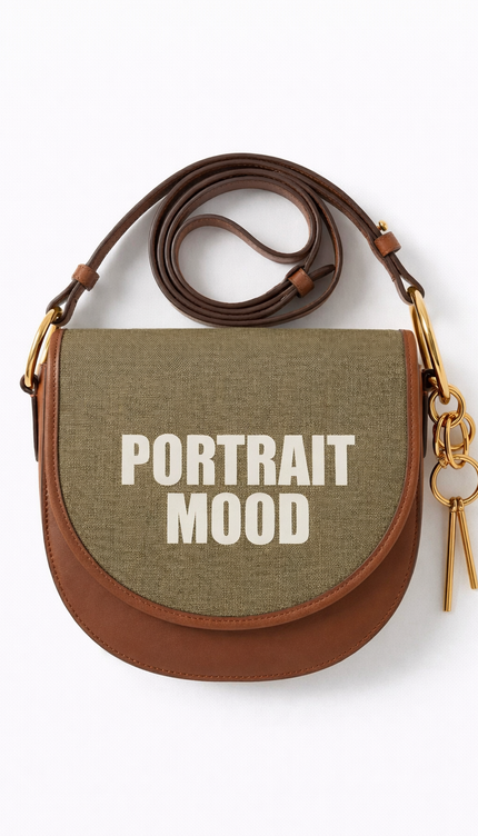 The P|M Vanguard Graphic Saddle Bag - Olive & Cognac Edition