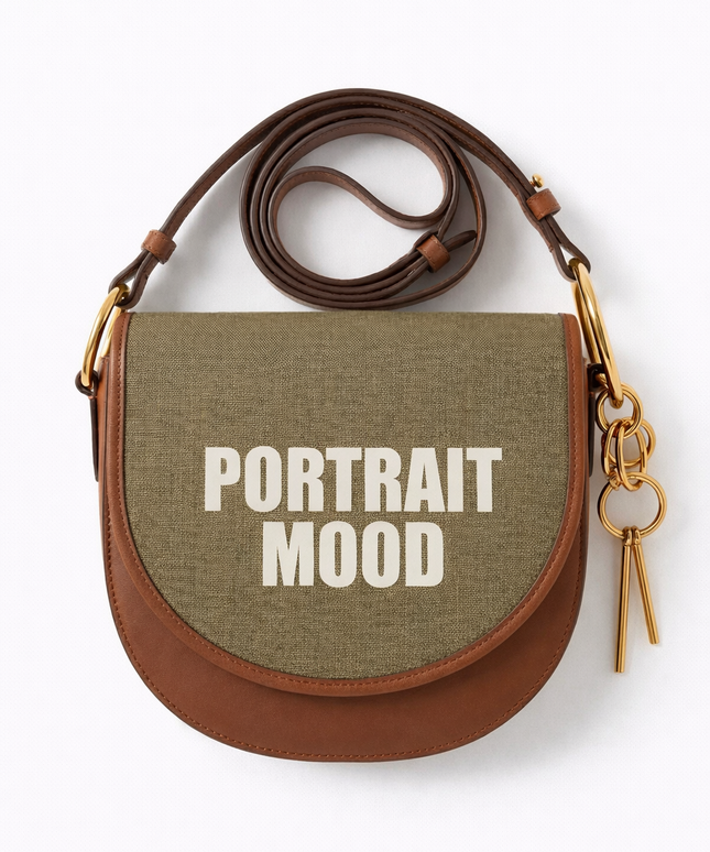 The P|M Vanguard Graphic Saddle Bag - Olive & Cognac Edition