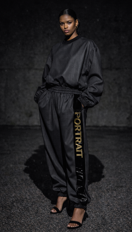 The P|M Portrait Tuxedo Track Pant - Noir & Gold Edition