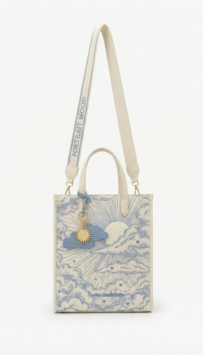 The P|M Zenith Vertical Shopper - Céleste Toile Edition