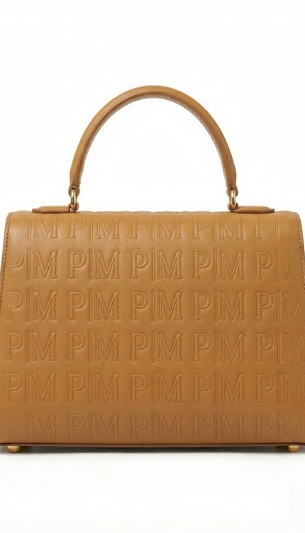 THE SENTINEL (Embossed P|M Top-Handle Satchel Bag)
