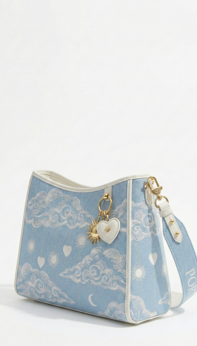 The P|M Aura Shoulder Bag - Céleste Toile Edition