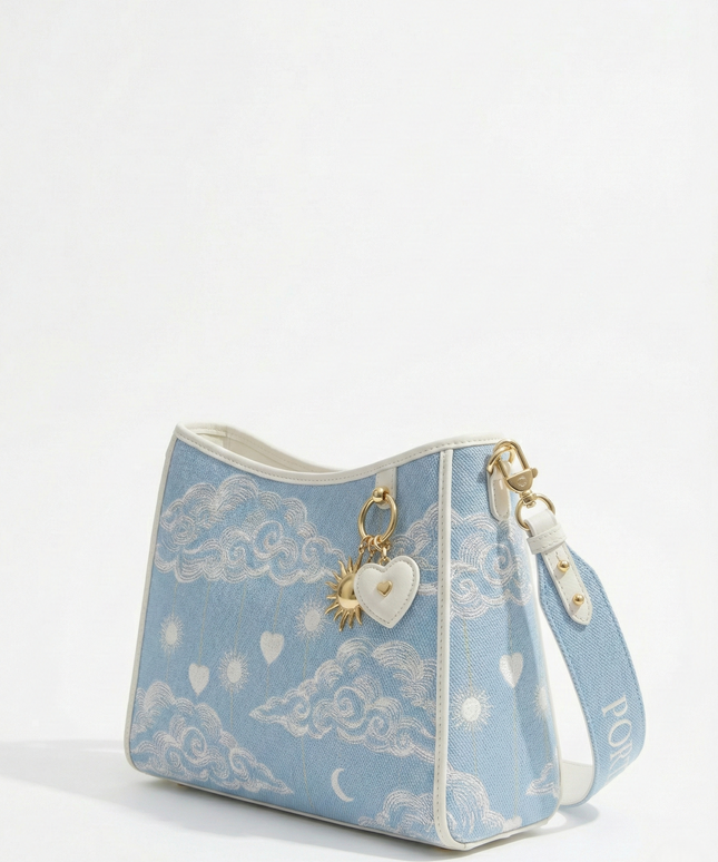 The P|M Aura Shoulder Bag - Céleste Toile Edition