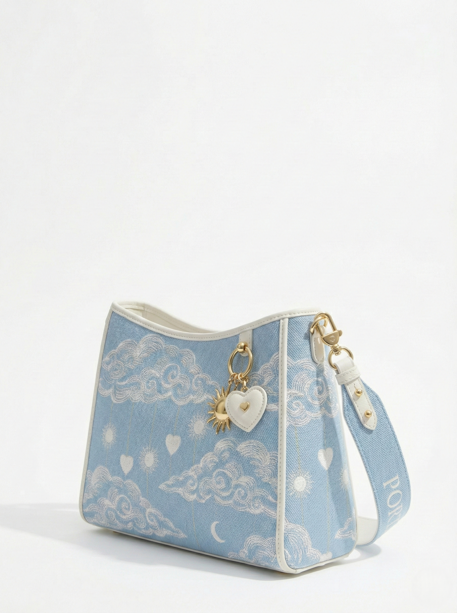 The P|M Aura Shoulder Bag - Céleste Toile Edition
