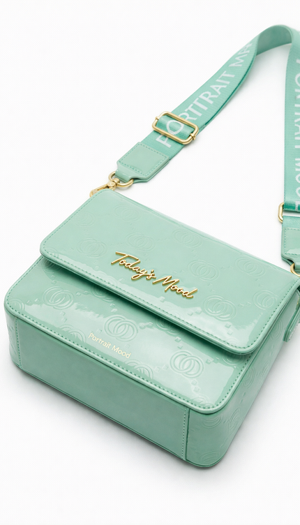 The P|M Aura Patent Flap - Mint Today's Mood Edition
