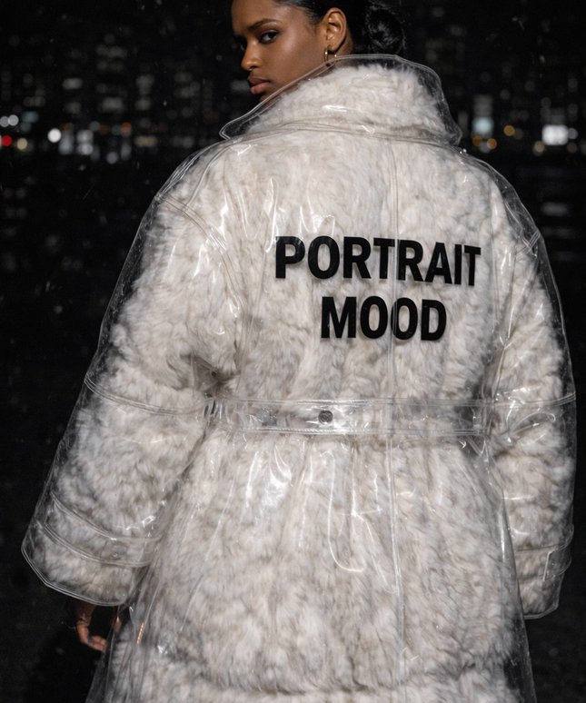 The P|M POLAR Oversized Eco-Fur Coat - Bone Edition