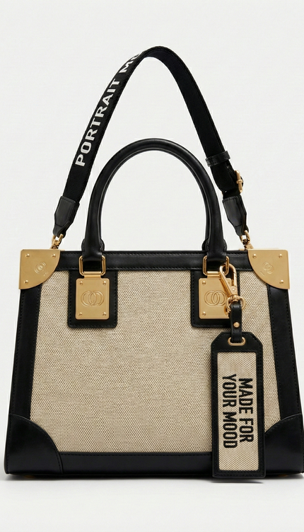 The P|M Trunk Structured Tote - Canvas & Noir Edition