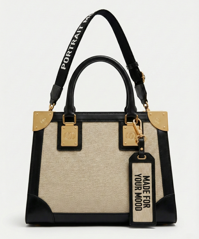 The P|M Trunk Structured Tote - Canvas & Noir Edition