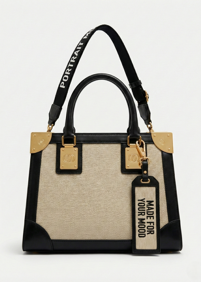 The P|M Trunk Structured Tote - Canvas & Noir Edition