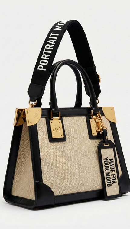 The P|M Trunk Structured Tote - Canvas & Noir Edition
