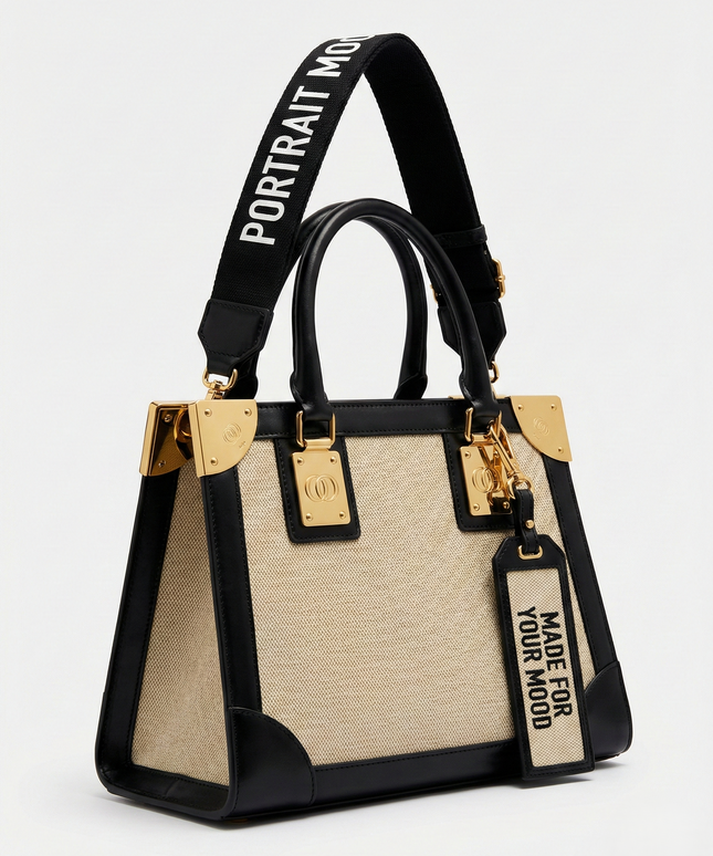 The P|M Trunk Structured Tote - Canvas & Noir Edition