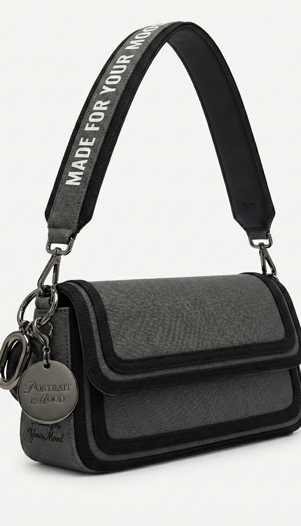 The P|M Architect Flap Shoulder Bag - Charcoal Edition