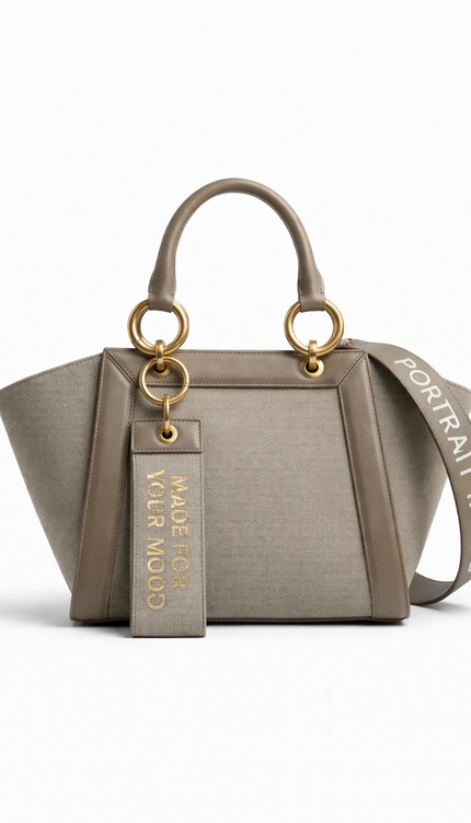The P|M Sculpt Winged Tote - Taupe & Sand Edition