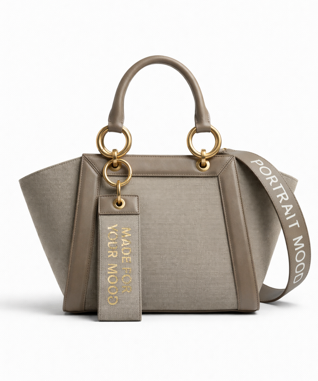 The P|M Sculpt Winged Tote - Taupe & Sand Edition