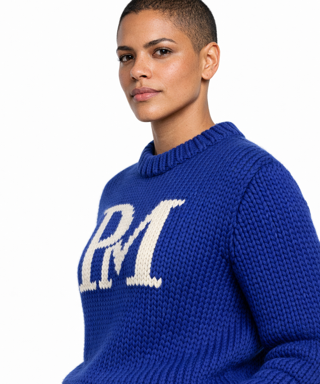The P|M Varsity Chunky Crewneck - Cobalt Edition