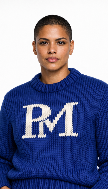 The P|M Varsity Chunky Crewneck - Cobalt Edition