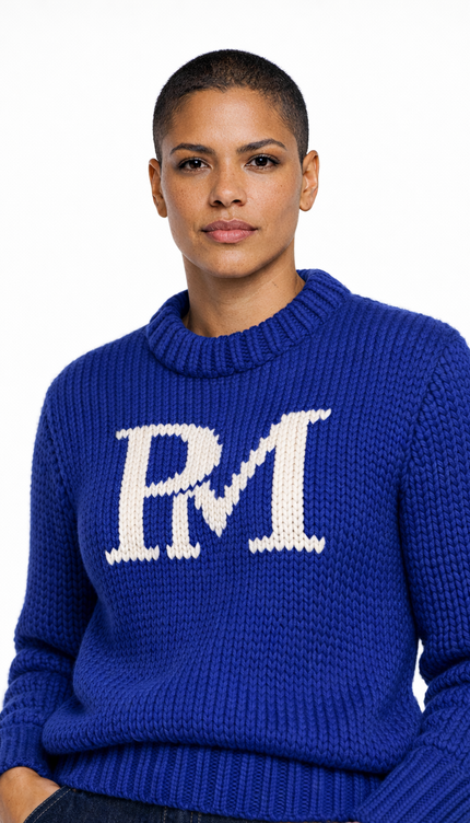 The P|M Varsity Chunky Crewneck - Cobalt Edition