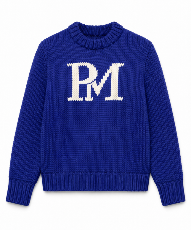 The P|M Varsity Chunky Crewneck - Cobalt Edition