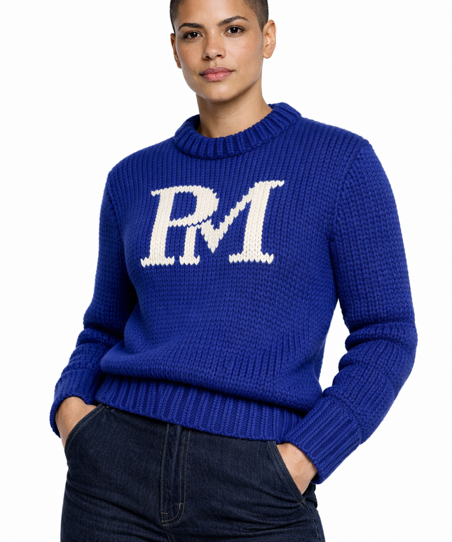 The P|M Varsity Chunky Crewneck - Cobalt Edition