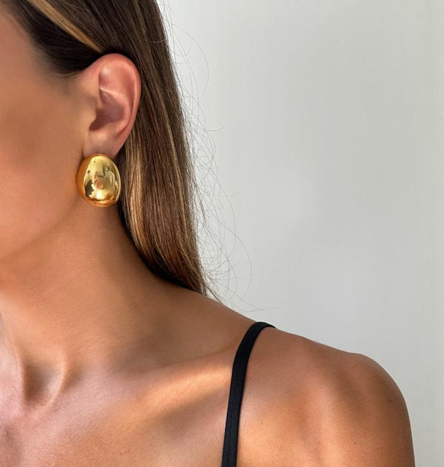 Gilded Essence Earrings – Bold Elegance In Solid Non-Tarnish Stainless Steel With 18K Gold-Plate