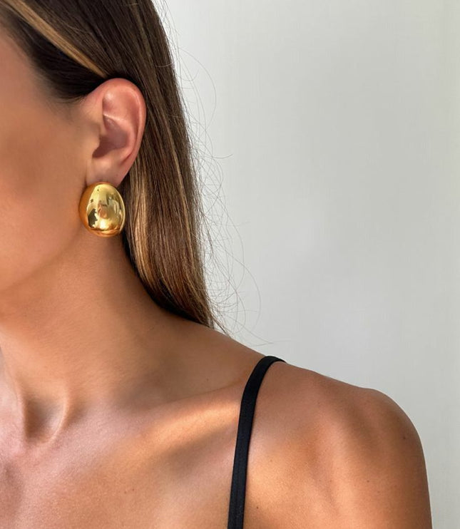 Gilded Essence Earrings – Bold Elegance In Solid Non-Tarnish Stainless Steel With 18K Gold-Plate