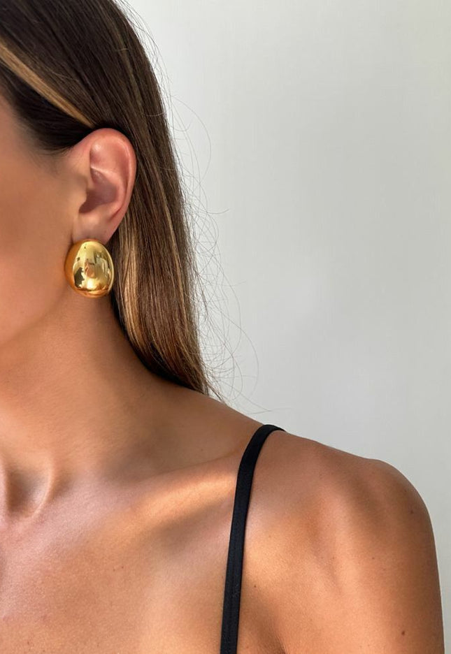 Gilded Essence Earrings – Bold Elegance In Solid Non-Tarnish Stainless Steel With 18K Gold-Plate
