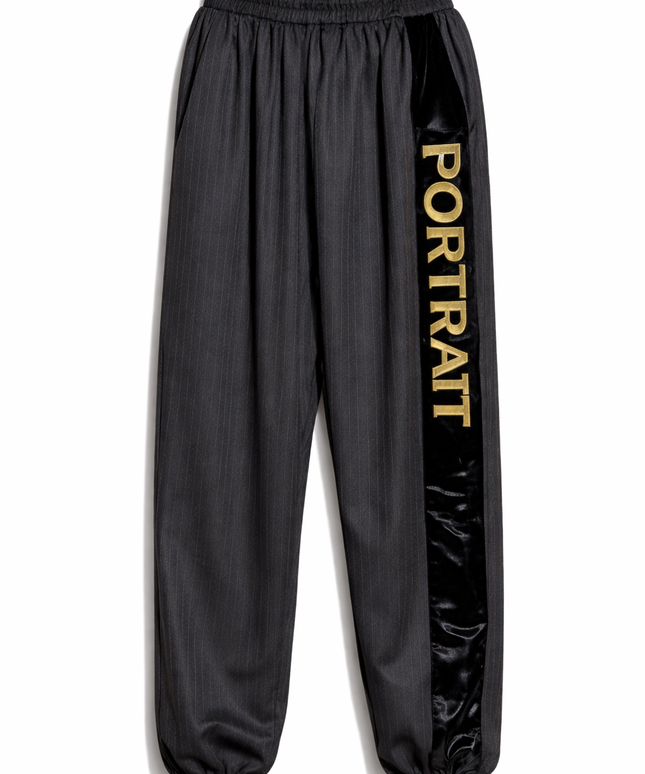 The P|M Portrait Tuxedo Track Pant - Noir & Gold Edition