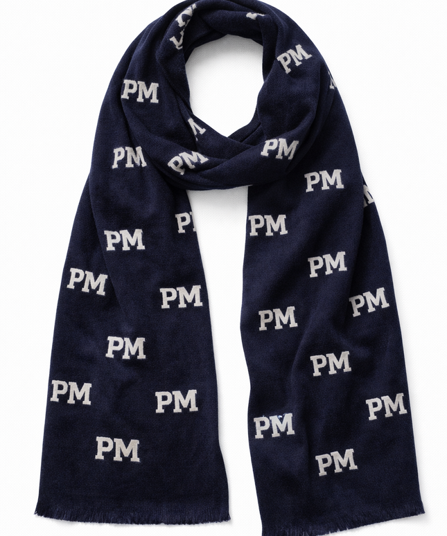 The P|M Monogram Essential Scarf - Midnight Edition