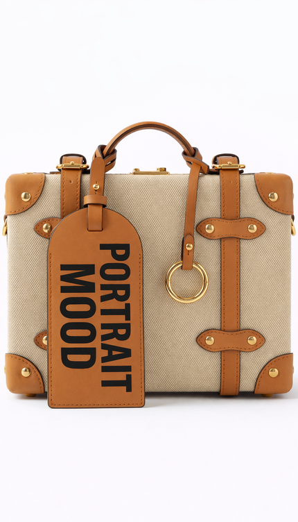 The P|M Expedition Canvas Vanity Trunk - Sand & Cognac Edition