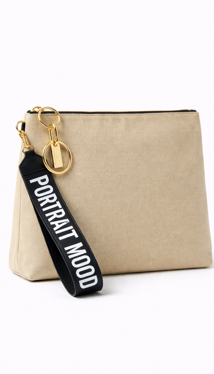 The P|M Signature Wristlet Pouch - Sand Edition
