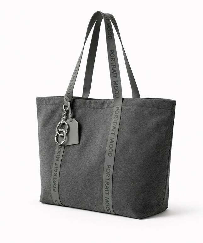 The P|M Studio Linear Felt Tote - Charcoal Edition