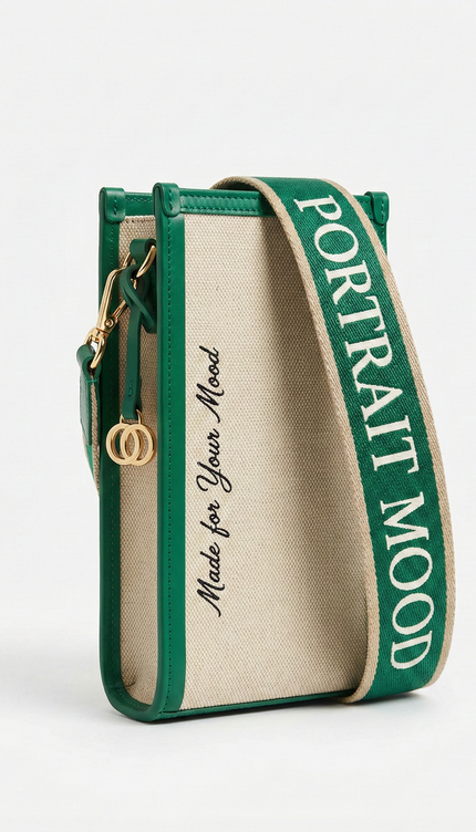 The P|M Verdant Vertical Mini Tote - Sand & Emerald Edition