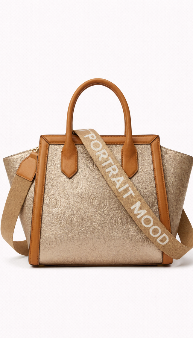 The P|M Legacy Winged Tote - Champagne & Cognac Edition