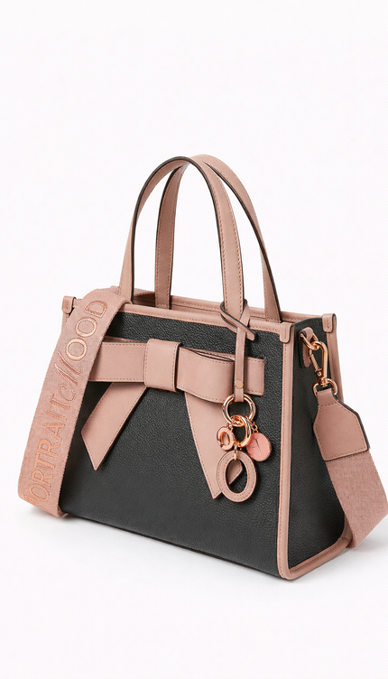 The P|M Coquette Bow Tote - Noir & Rose Edition