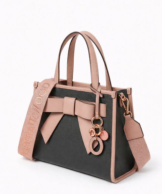 The P|M Coquette Bow Tote - Noir & Rose Edition