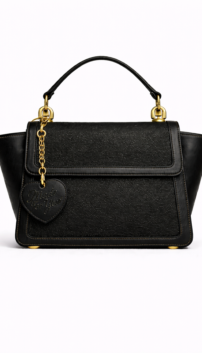P|M ALLURE Top Handle - Noir Minimalist Heart Edition