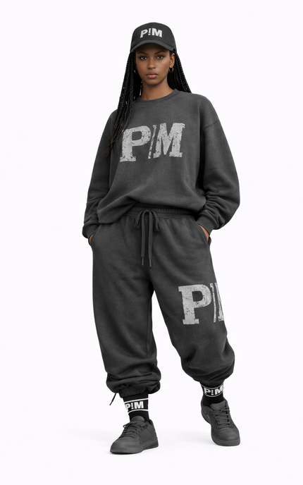 The PM Grunge Monogram Crew