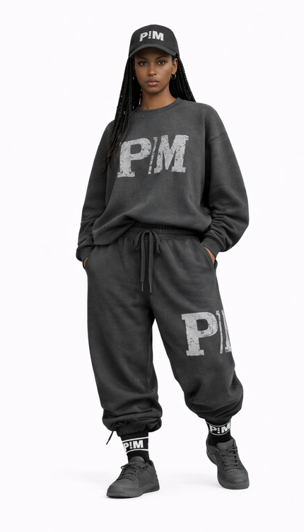 The PM Grunge Monogram Crew