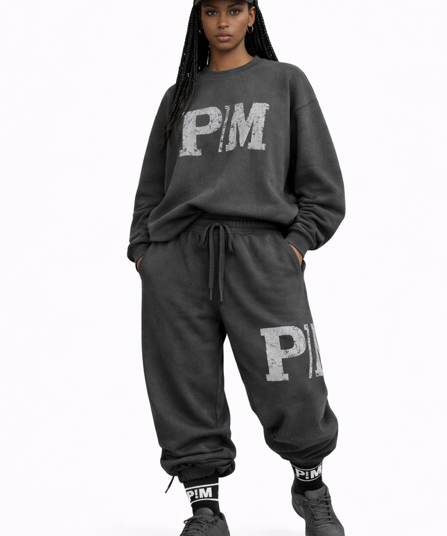 The PM Grunge Monogram Crew