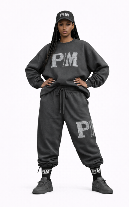 The PM Grunge Monogram Crew