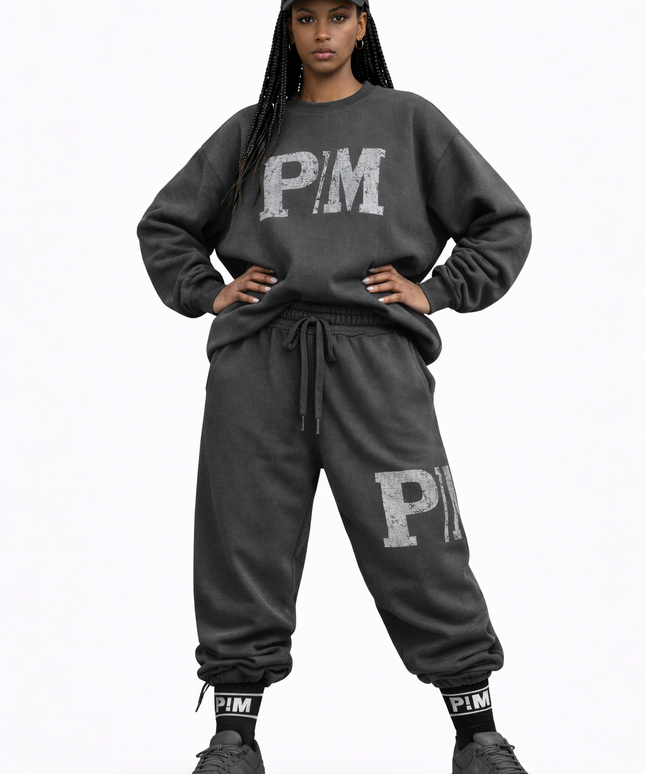 The PM Grunge Monogram Crew