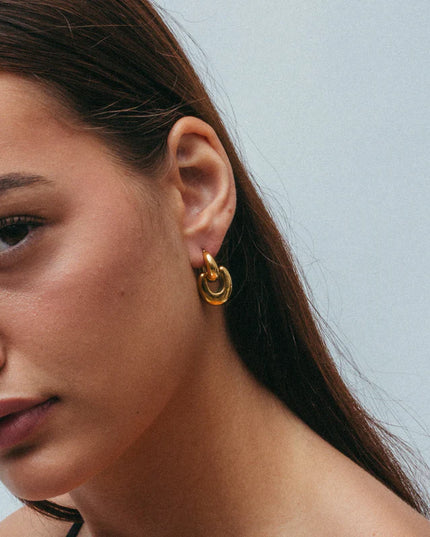 KNOTTED GRACE EARRINGS - Elegant & Gorgeous Design In Solid Non-Tarnish Stainless Steel With 18K Gold-Plate