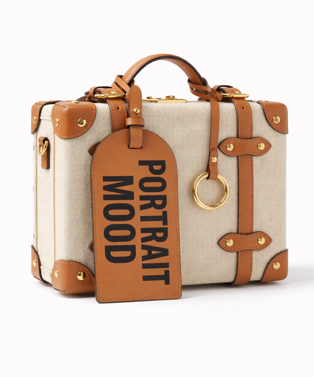 The P|M Expedition Canvas Vanity Trunk - Sand & Cognac Edition