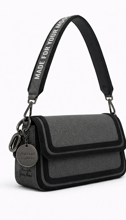 The P|M Architect Flap Shoulder Bag - Charcoal Edition