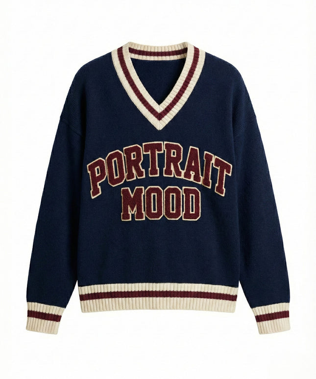 PORTRAIT MOOD™ Heritage V-Neck Knit Sweater